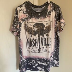 Nashville Music City Kids T-Shirt - Black and Pink